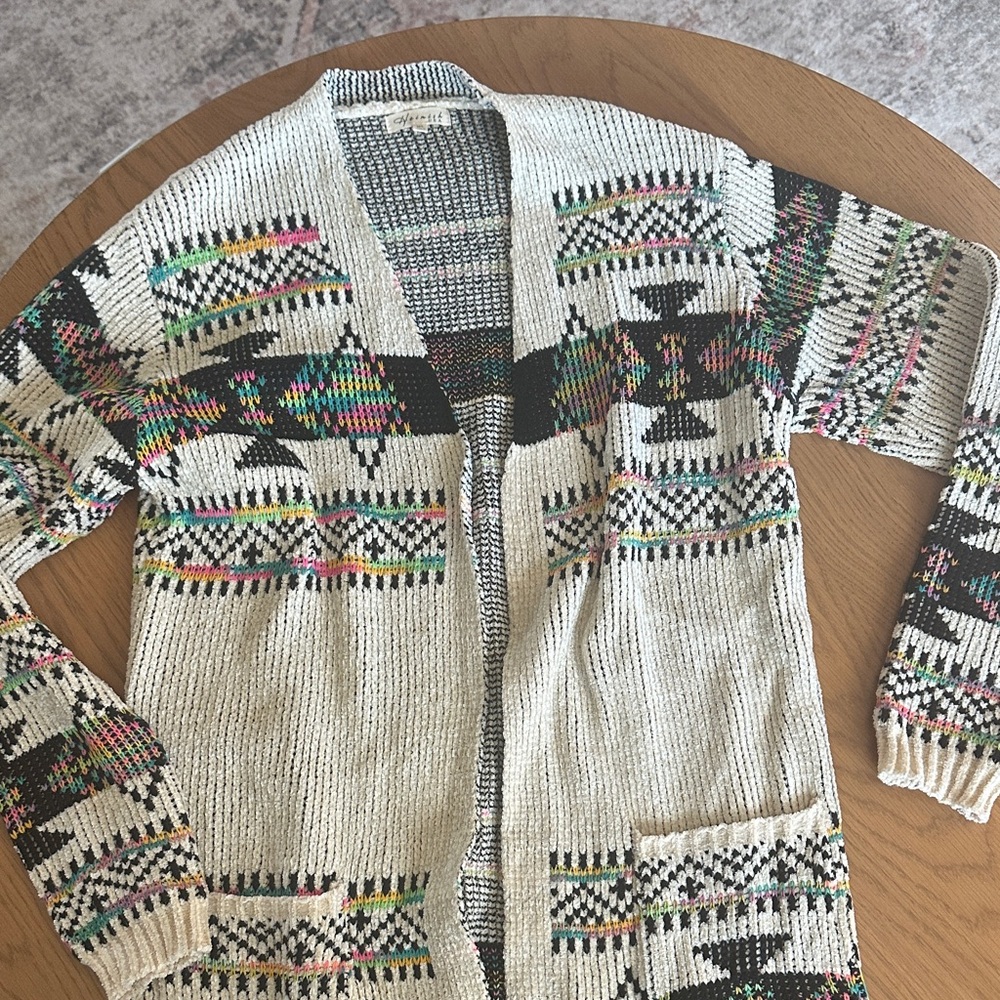 Multicolor Patterned Women's Cardigan